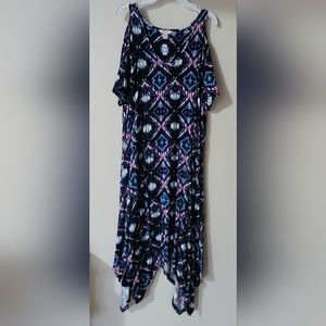 Medium womans open shoulder Multicolor dress